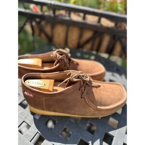 Clarks Men’s Wallabee Moccasin Shoes Brown Leather Crepe Sole Size 11